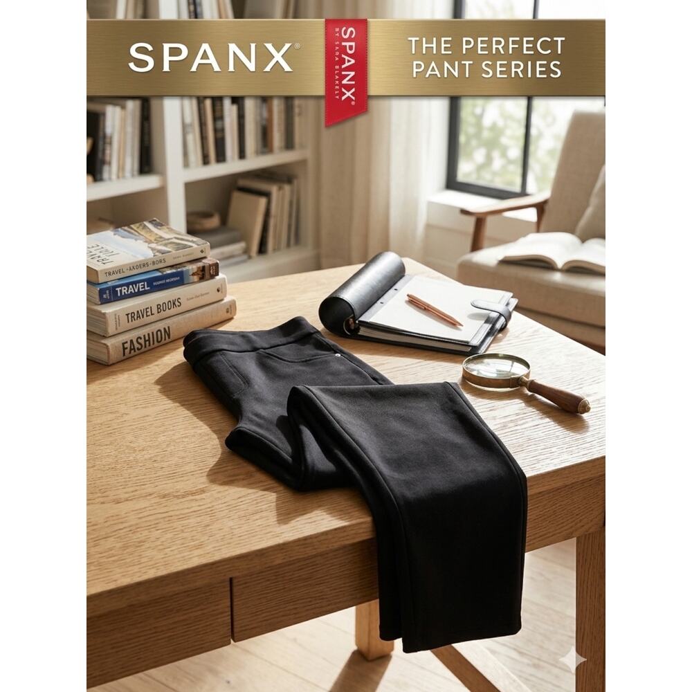 Spanx Black Shaping Leggings/Pants - Women's Large - Excellent Condition